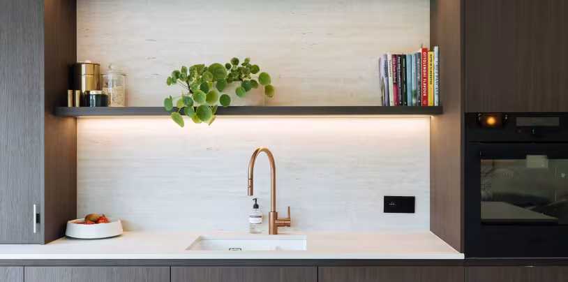 Interieur leefruimte - Nieuwbouwwoning Hectaar in Knokke