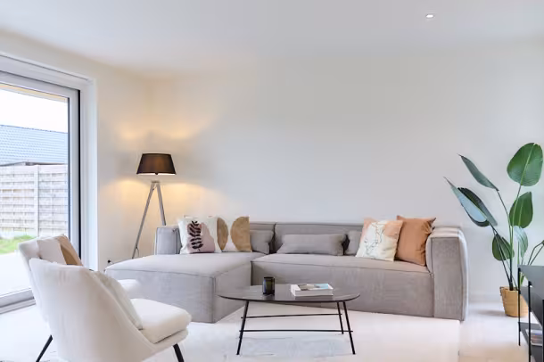 Interieur leefruimte - Nieuwbouwwoning Hectaar in Roeselare