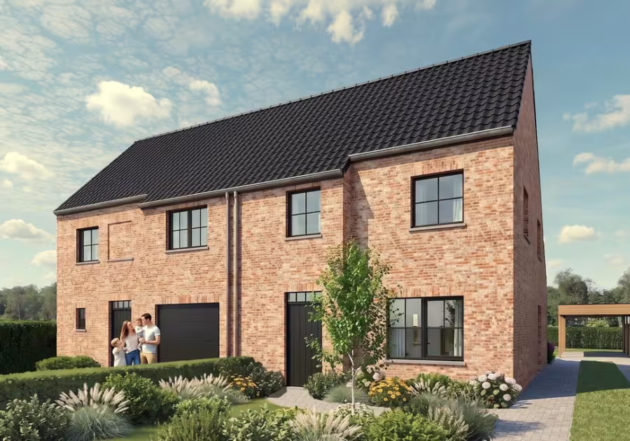 Halfopen nieuwbouwwoningen te Haaltert