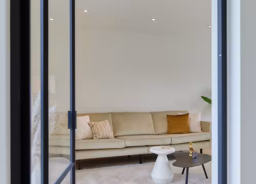Interieur leefruimte - Moderne nieuwbouwwoning Hectaar in Gits